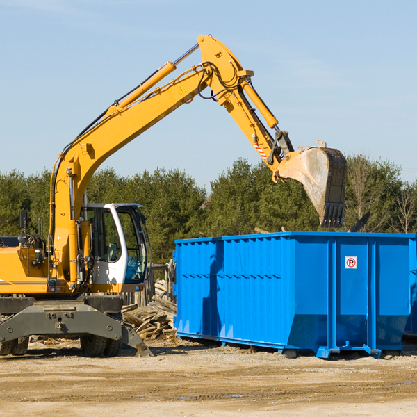 are there any restrictions on where a residential dumpster can be placed in Hollis Center ME